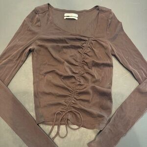 Urban Outfitters brown mesh long sleeve